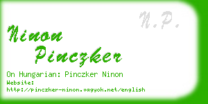 ninon pinczker business card